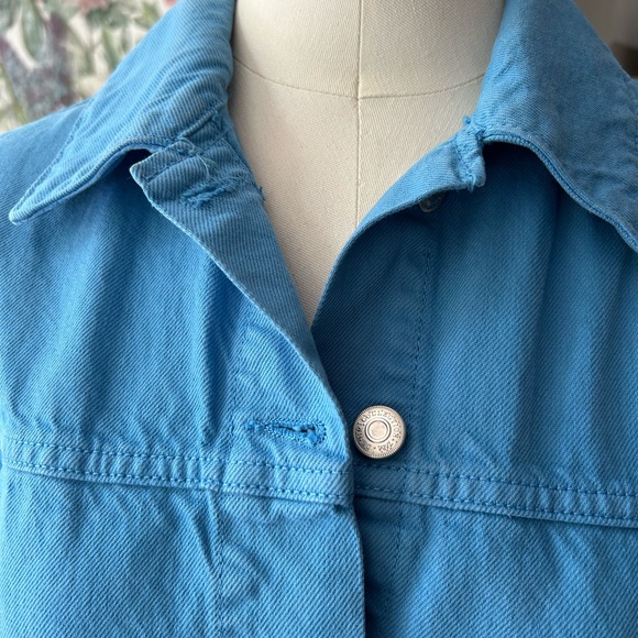 Zara size S Shacket blue color twill denim 100 %cottom - Picture 2 of 10